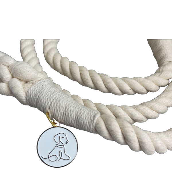 Organic Cotton Leash - Coconut