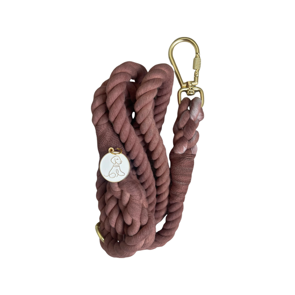 Organic Cotton Leash - Chocolate